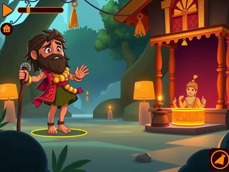 Mystic Lands Pilgrims gameplay screenshot showing character in mystical environment