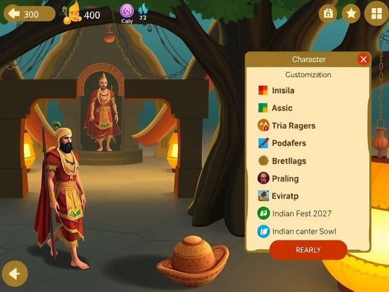 Mystic Lands Pilgrims character customization interface